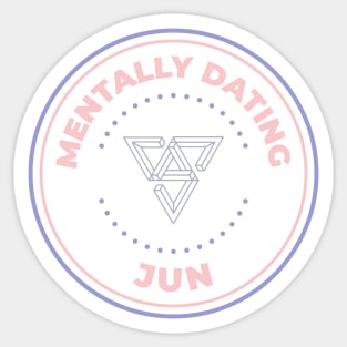 Mentally dating Seventeen Jun Sticker